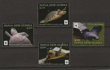 2016 Papua New Guinea - WWF Pig Nosed Turtle, Complete set of 4 - MNH