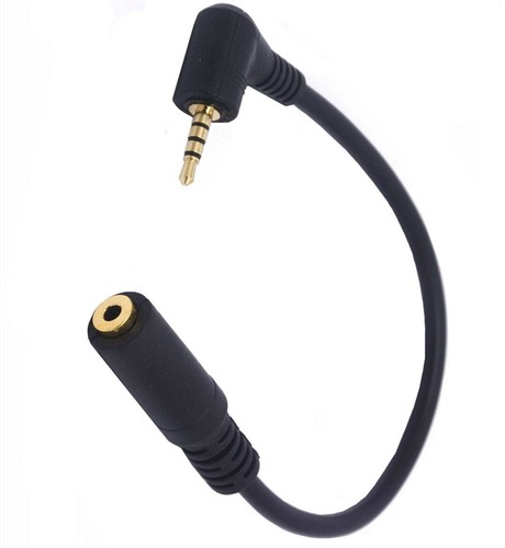 2.5mm 4 Pole Gold Plated Headphone Audio Cable | Male to Female | 0.2m - Picture 3 of 6