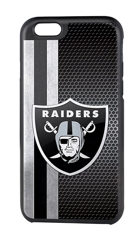 Funda rígida a presión negra y plateada para iPhone 6 iPhone 6s NFL Oakland Raiders Foto 3 de 3