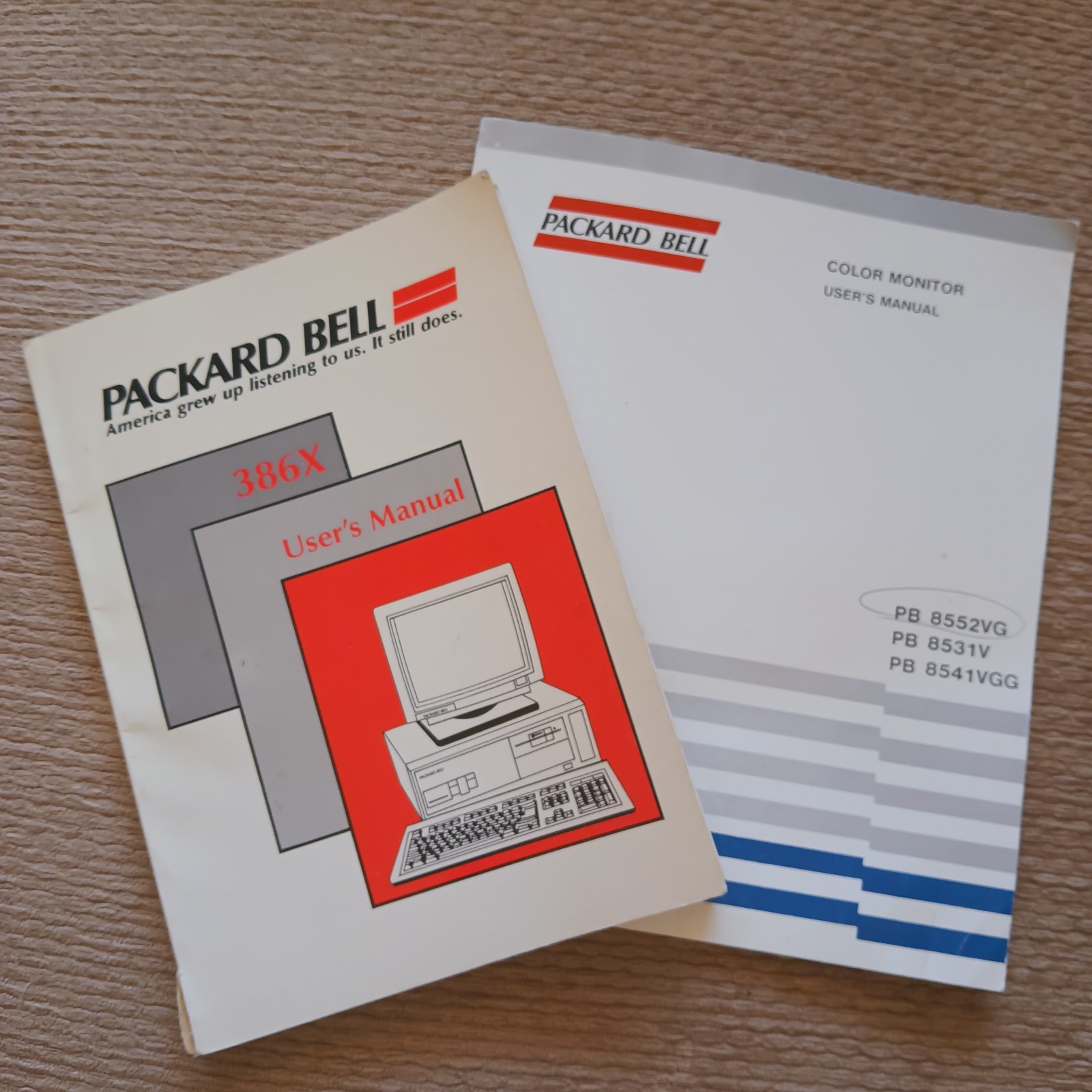 Packard Bell Force 386SX Manuals + Original 1991 Owner Filled Info Sheet