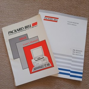 Packard Bell Force 386SX Manuals + Original 1991 Owner Filled Info Sheet
