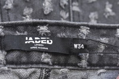 Jaded London Shorts Mens 34 Black Pulled Distressed Skate Fit