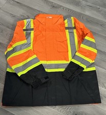 Safety Rain Jacket Reflective Two Tone ANSI 107-2020 Class 3 R1012 Size 2XL/3XL
