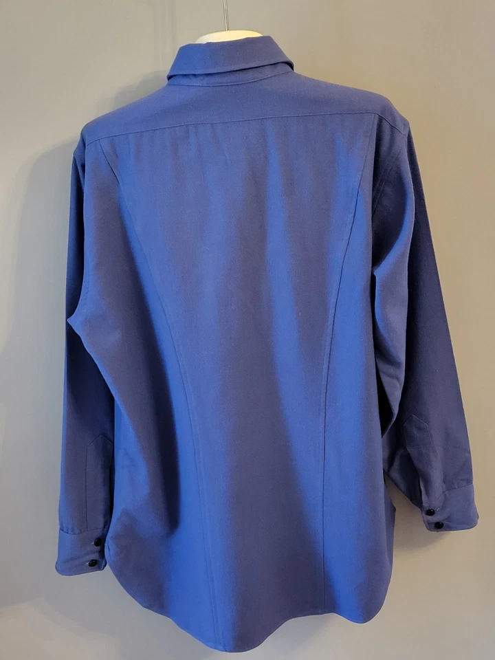 Camisa Pendleton Vintage Años 70 Alto Grado Western Wear Azul Abotonada Grande Foto 2 de 4
