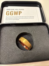 The Oaken By Gentle Bands Gold & Wood Inside Unique Wedding Band For Men Sz 13