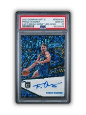 2023 Donruss Optic Fast Break Signatures Gold /10 Franz Wagner 2nd Year PSA 10!