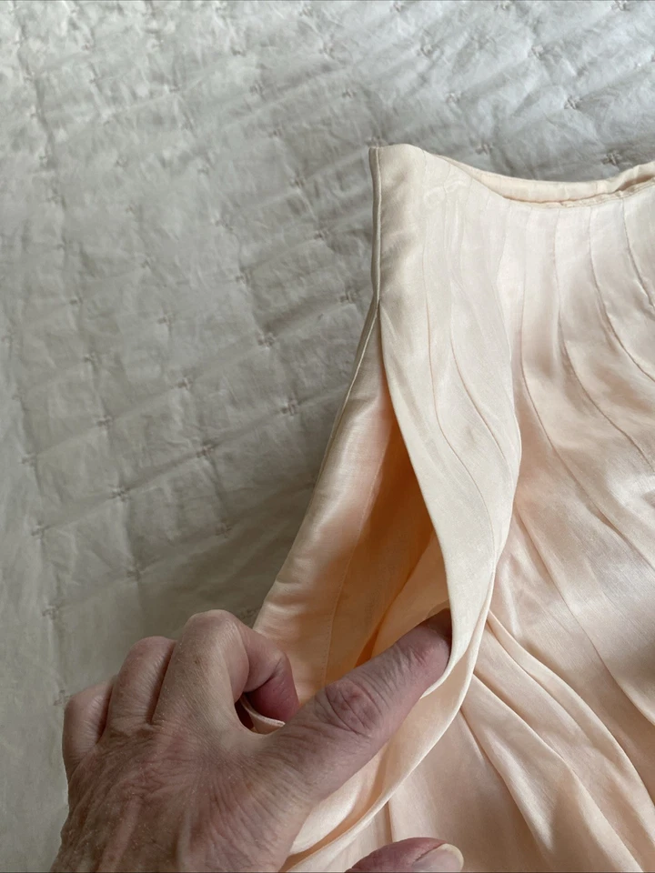 RALPH LAUREN BLACK LABEL PINK RAMIE SILK BLEND PLEATED SKIRT SIZE 4 - Image 4 of 4