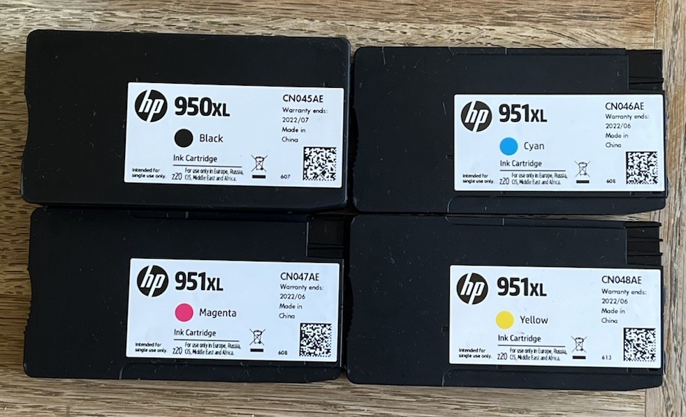 HP C2P43AE 950XL Black and 951XL Cyan Magenta Yellow Ink Cartridges