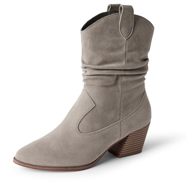 Westernstiefel Damen Grau 44.5 Eu, Modisch, Halbhoch, Amazon Essentials-image