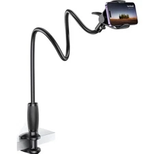 Gooseneck Phone Holder Bed Desk Clamp Mount Ultra Flexible Stable Clip Stand