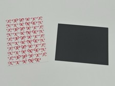 Red Ribbons - Flat Card with Black Envelope - New - Happy Mail