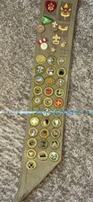 Boy Scout 1940’s Sash 31 Merit Badges McArthur And Eisenhower Medals, Ranks