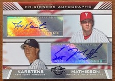 Topps 2007 Co-Signers Autographs Jeff Karstens Scott Mathieson Auto CS-KMA