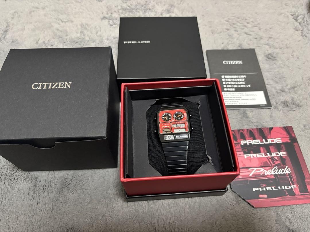 Honda × CITIZEN ANA-DIGI TEMP モデル 赤 Honda Citizen ANA-DIGI TEMP Limited Edition Watch Prelude