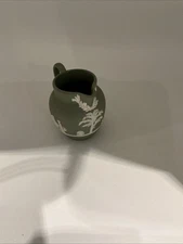 Vintage Mini Wedgwood Green Jasperware Pitcher
