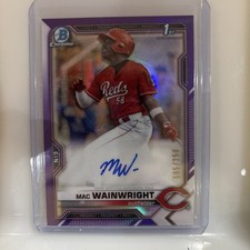 Mac Wainwright 2021 Bowman Chrome Prospect Auto Purple Refractor /250 #CPA-MW