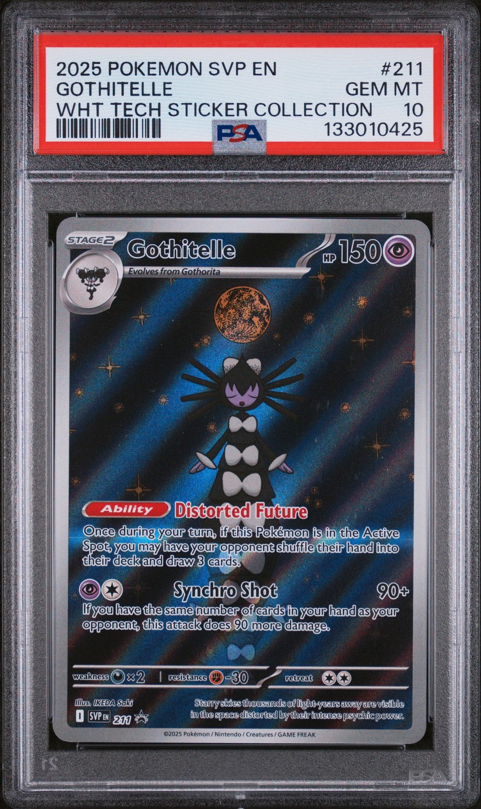 2025 POKEMON SVP EN-SV BLACK STAR PROMO #211 GOTHITELLE PSA 10
