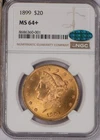 1899 Gold Liberty Head $20 NGC MS64+ CAC