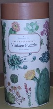 Cavallini  Co. 1000 Piece Puzzle Cacti Succulents Flowers Plants Multicolor