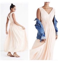 Madewell Magnolia Tie-Back Maxi Dress in Peach Small EUC* Lot1