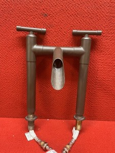 Used Sonoma Forge WaterBridge Style Deck-Mounted Lavatory Faucet Waterfall Spout