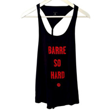 New Pure Barre x Tavi Active Twisted Racerback Tank Small, Barre So Hard? Black
