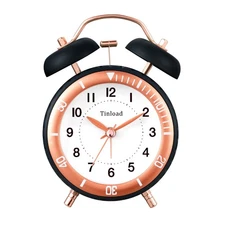 Loud Alarm Clock for Heavy Sleepers Retro Analog Alarm Clock Silent Non-Ticki...