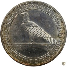 WEIMARER REPUBLIK 3 Reichsmark 1930 A Räumung des Rheinlands unzirkuliert