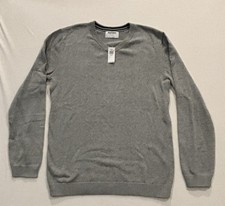 Old Navy Boys Long Sleeve V-Neck Sweater, Gray, XXL 14 100 Cotton, NWT.