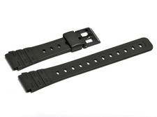 Casio Uhren Ersatzband Resin schwarz f. W-85,...