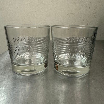 2x JAMESON Irish Whiskey - Black Barrel - Advertising Whiskey Glasses