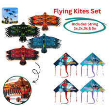95cm & 60cm Flying Kites with Tails Eagle Kite with String Kids Outdoor Fun