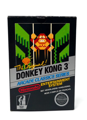 Donkey Kong 3 Nintendo NES Arcade Classics Series Hangtab   Rare  