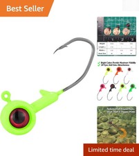 Crappie Jig 3D Eyes Fishing Jig Head Freshwater Crappie Trout Panfish Hook Ba...