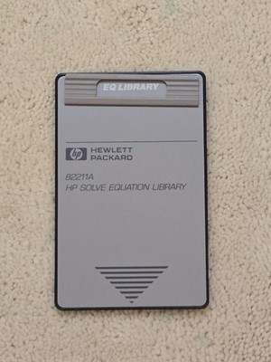 HP Hewlett Packard 82211A Solve Equation Library Card for HP 48SX, tested, works