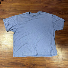 Hollywood The Jean People Men's Relaxed Fit XL Blue Solid Cotton Knit Tee