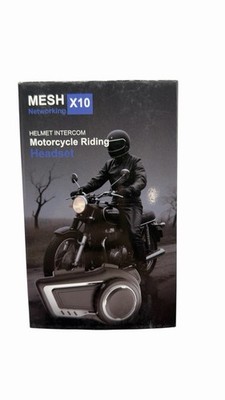 X10 Motorcycle Helmet Bluetooth Headset V5.4, 10-Rider Group Intercom  Communi... | eBay