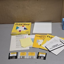 Broderbund The New Print Shop Creative Workshop Software Box Set w/ Disks Manual