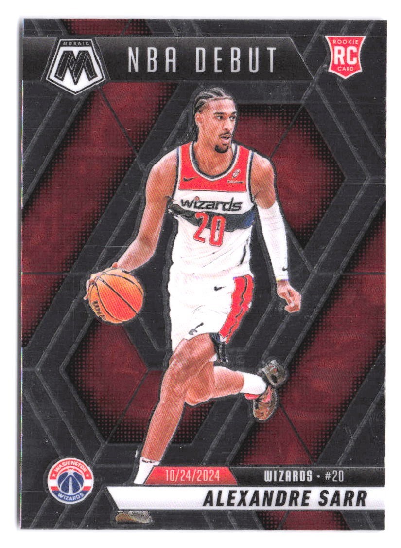 2024-25 Panini Mosaic - NBA Debut Alexandre Sarr #254 Rookie Alex QTY AVAIL
