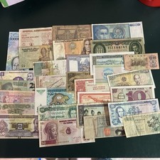 Lot of 30 Different Foreign Banknotes World Currency Notes Money