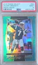 2016 PANINI SELECT JACOBY BRISSETT RC ROOKIE GREEN PRIZM 5/5  PSA MINT 9 POP 2
