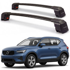 Roof Rack Cross Bars For Volvo Xc40 Xk 2019-2026 Aluminum Lockable Pair Black Roof Rack Cross Bars For Volvo Xc40 Xk 2019-2026 Aluminum Lockable Pair Black