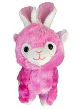 Easter Plush Fuzzy Hot Pink 14" Llama with Bunny Rabbit Ears Stuffed Animal Pal