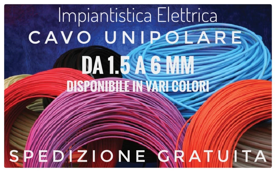 Cavo Unipolare Da  sezione 1.5 a 6mm ed  in diversi colori - Immagine 2 di 3