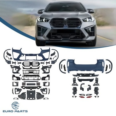 FOR BMW X6 G06 2023 UPGRADE TO X6M LCI F96  2023+ FRONT+ REAR BUMPER WITH GRILLE