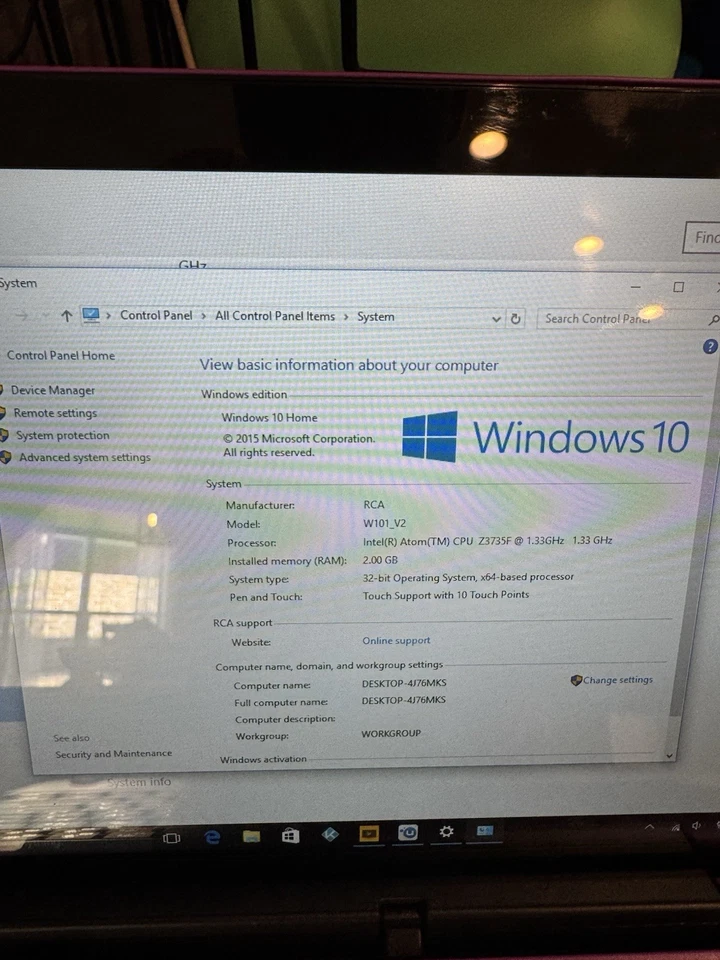 Tablet RCA Cambio W101 V2 Windows 10 2 Gb/32 GB Intel(R) Atom(TM) 1,33 GHz Wi-Fi Foto 2 de 4