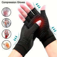 Copper Arthritis Compression Gloves Hand Support Pain Relief Joint Self Care US