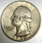 1950-S Washington 90% Silver Quarter XF Extra Fine Condition 25c US Coin -3851