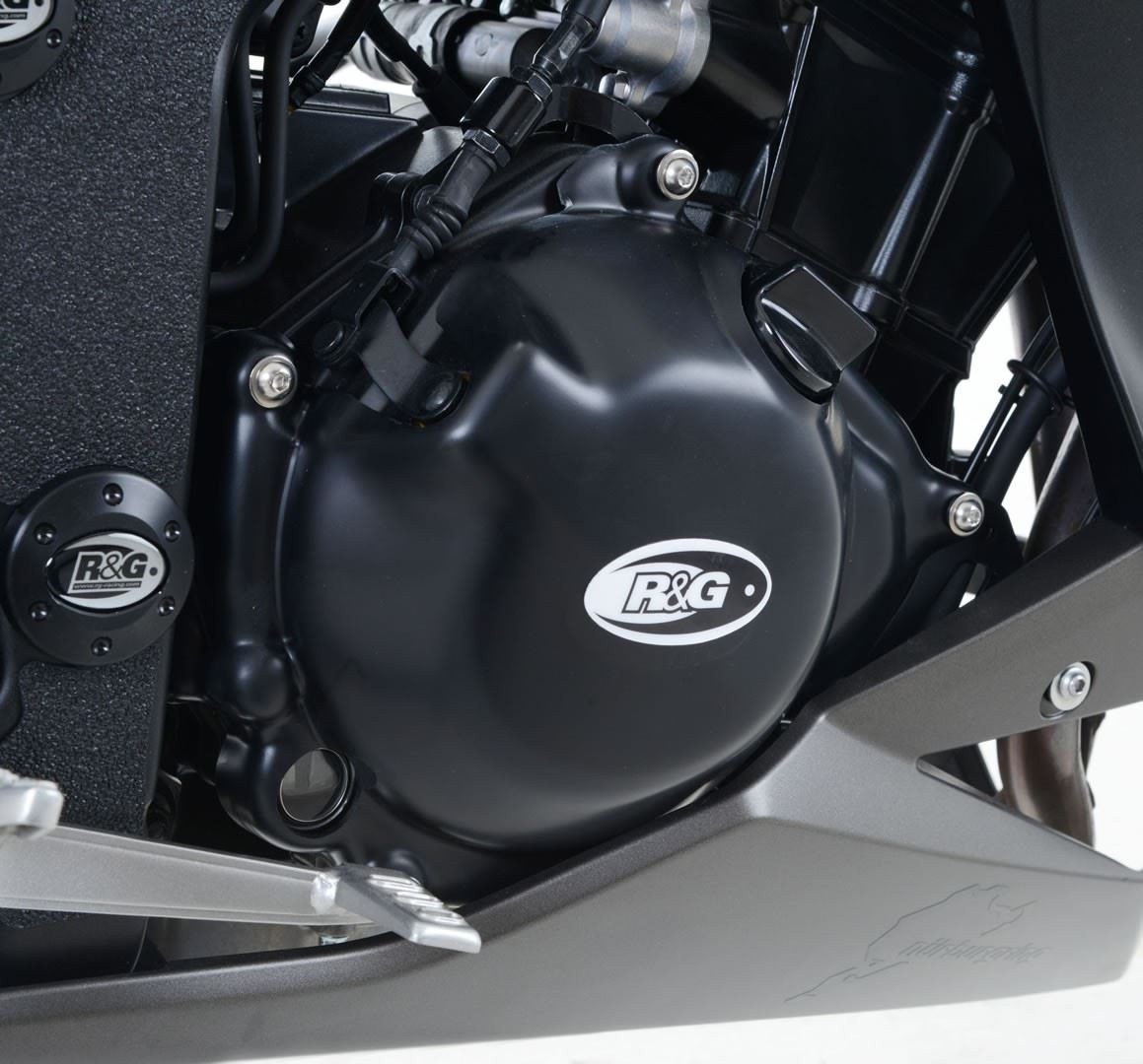 R&G Engine Case Cover Kit (2pc) (RHS + LHS) Kawasaki Z300 2015 to 2018