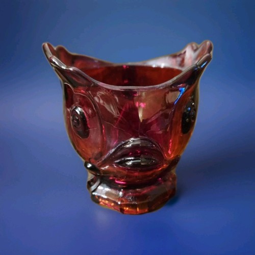 Fostoria RUBY RED Fish Seafood Cocktail #2497 Glass Cup Animals Figurines 1930 - Picture 5 of 10